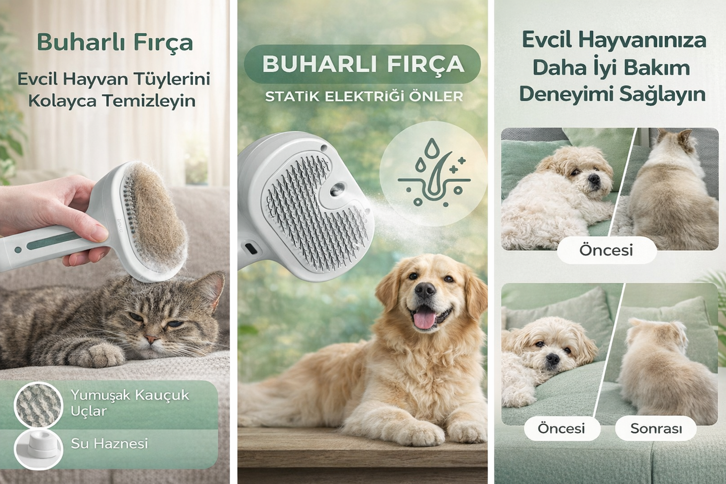 3’ü Bir Arada Buharlı Tüy Temizleyici
