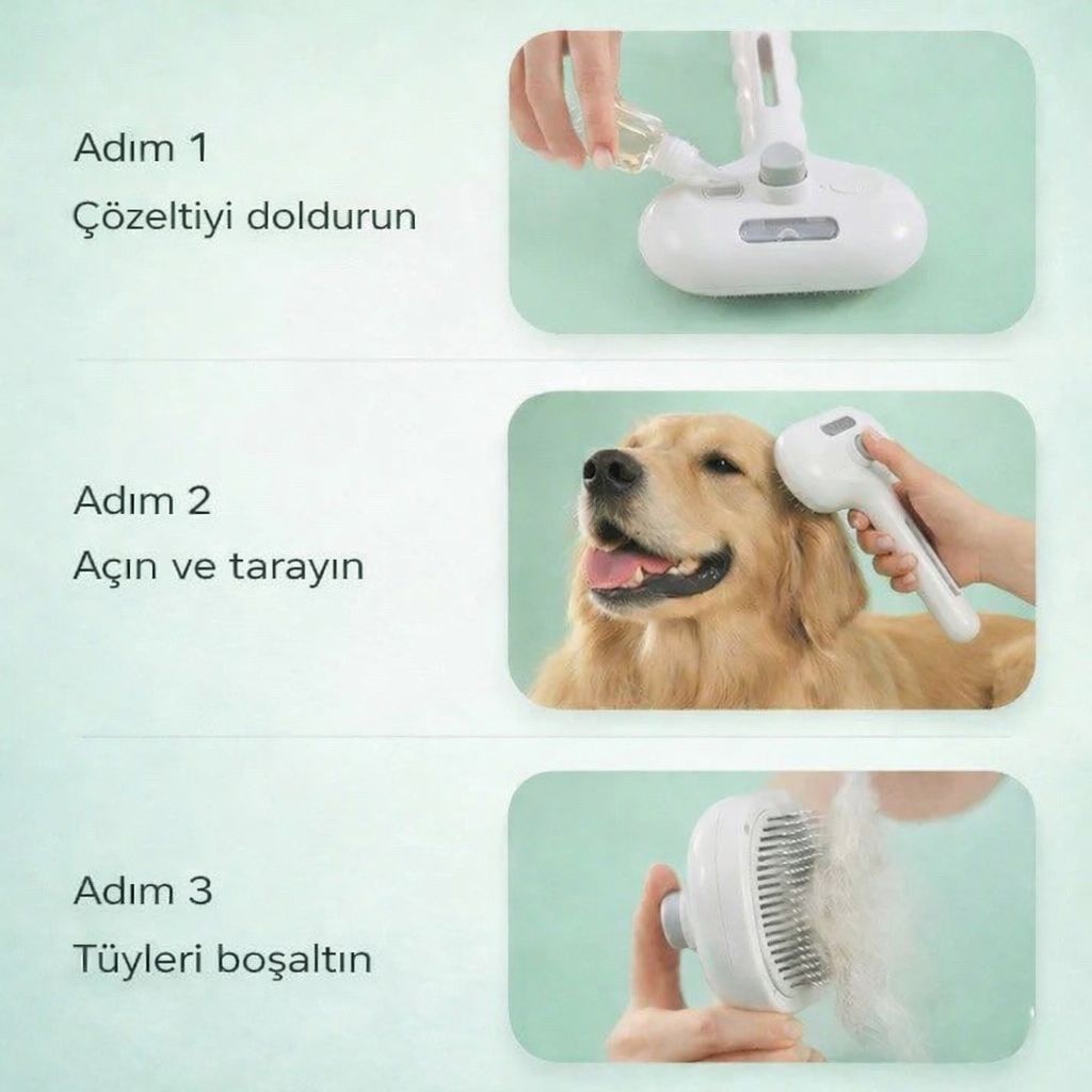 3’ü Bir Arada Buharlı Tüy Temizleyici