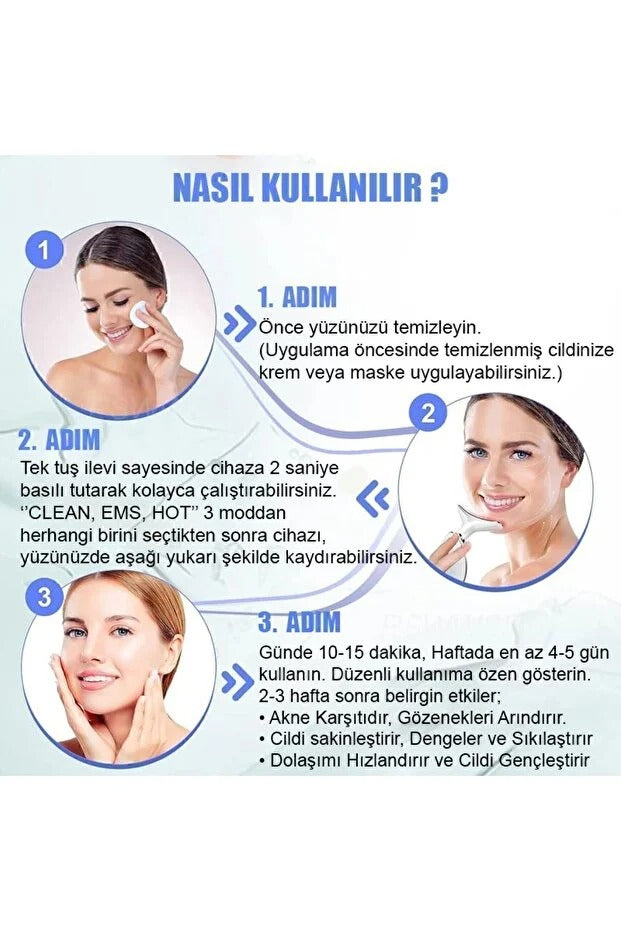 7'si 1 arada LED Yüz Şekillendirici